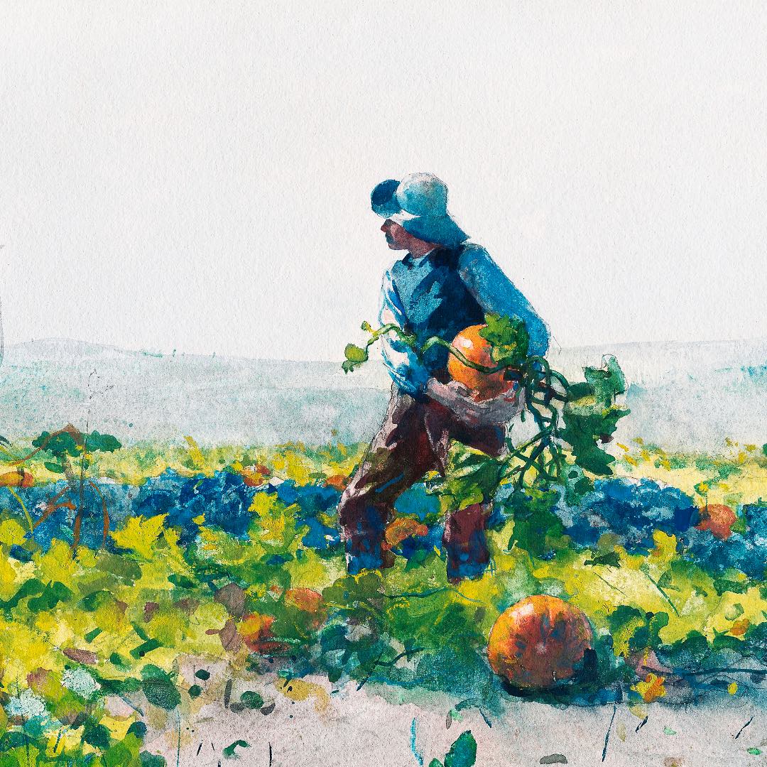 For to Be a Farmer's Boy by Winslow Homer (1887)